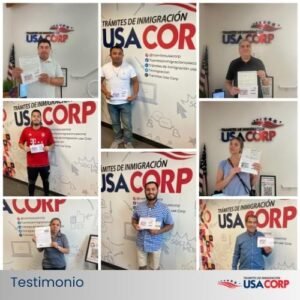 recibiendo documentos de inmigracion